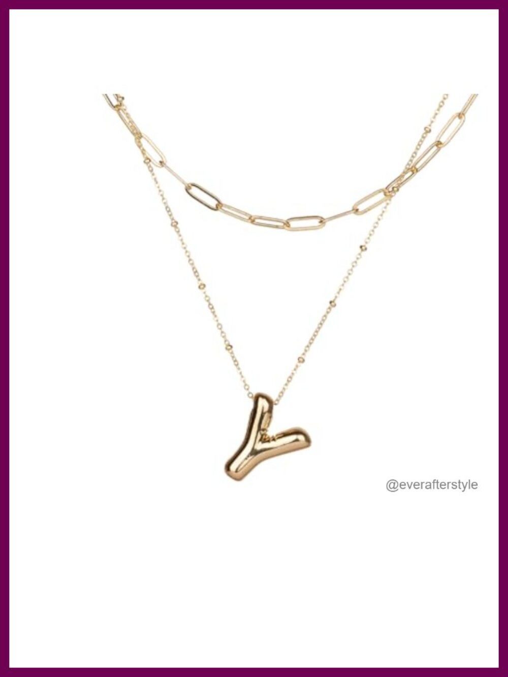 Bubble Letter Necklace Gold Layered Initial Necklaces for Women Choker